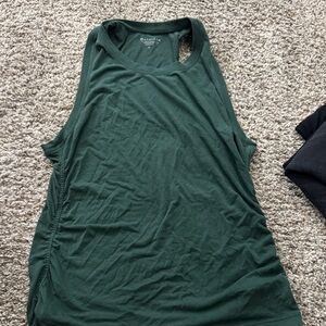 Athleta cinch side Dark Green Tank Top